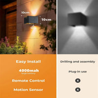 Indoor Wall Light with Motion Sensor & Remote Control
