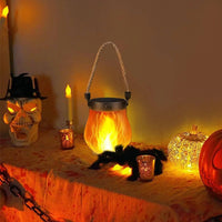 Solar Outdoor Porch Flame Lanterns