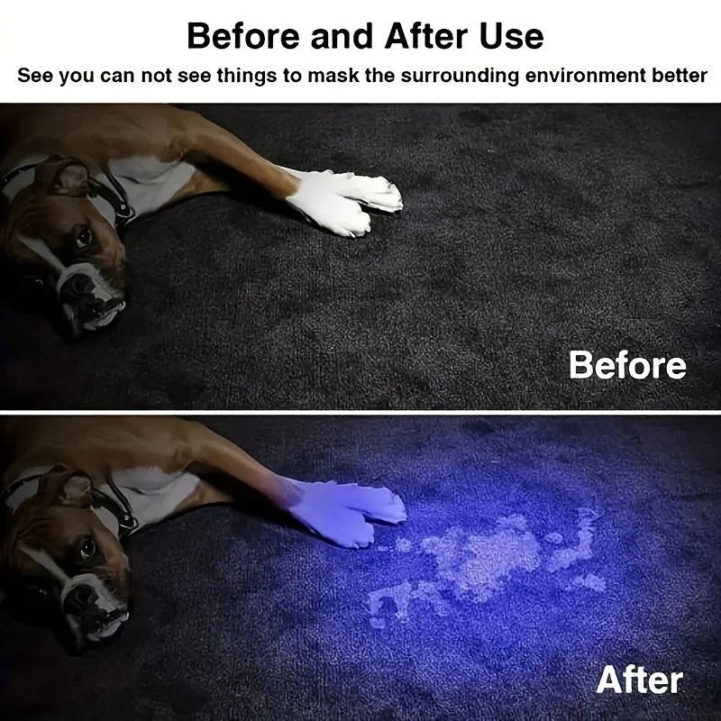 Rechargeable Ultraviolet UV Flashlight, Zoomable