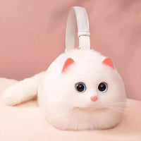 One Shoulder Plush Cat Bag