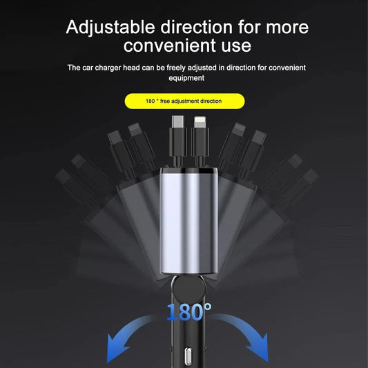 120W Retractable Car Charger