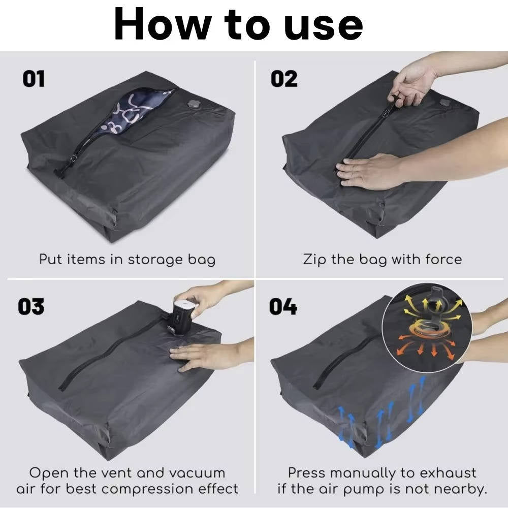 Travel Vacuum Pump And Two Bags