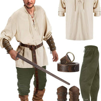 Men 4 Piece Halloween Medieval Party Costumes