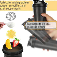 600ml Leak-Proof Protein Shaker Bottle with Mixing Ball