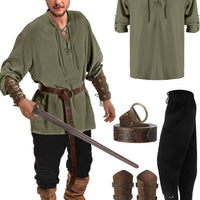 Men 4 Piece Halloween Medieval Party Costumes