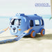 Cartoon Toy Bus Water Bottle with Straw