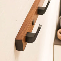 Minimalist Wall-Mounted Coat Hook with Wood & Metal Coat Holder