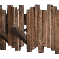 Natural Wood Coat Hook Rack Wall-Mounted Flip Down Coat Holder