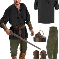 Men 4 Piece Halloween Medieval Party Costumes