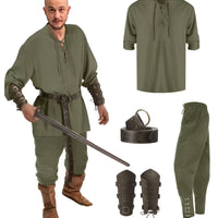 Men 4 Piece Halloween Medieval Party Costumes