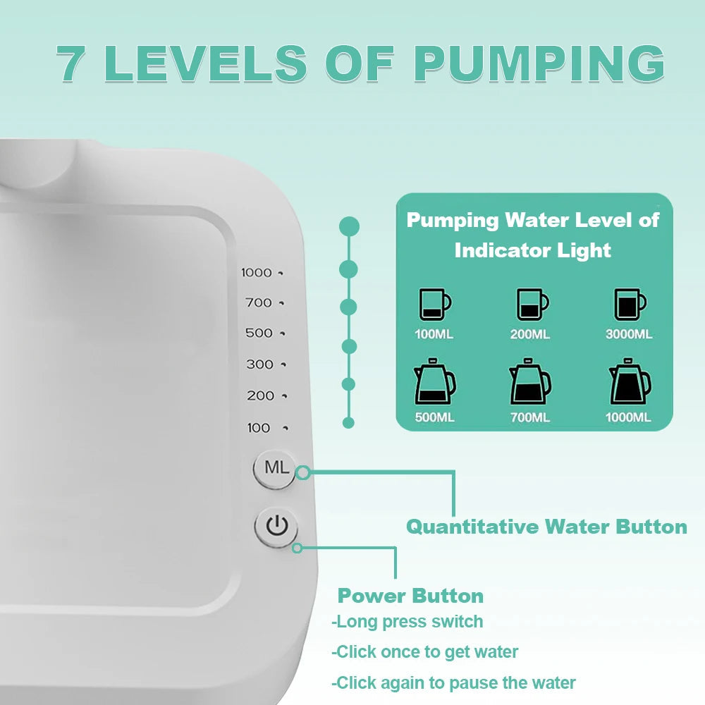 Portable Desktop Electric Water Dispenser with USB Charging
