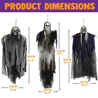 Scary Realistic Halloween Hanging Decorations Outdoor And Indoor - Set Of Three