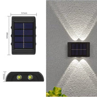 Energy-efficient LED solar outdoor wall light