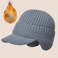 Men Knit Ear Cover Winter Hat