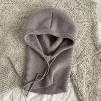 Knitted Hooded Balaclava Hat Neck Warmer