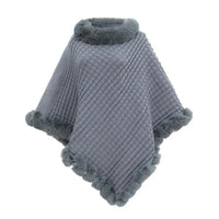 Faux Fur Shawl Cloak for Women