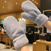Fluffy Plush Mittens Winter Warm Gloves