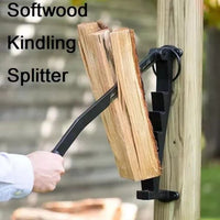 Hanging Carbon Steel Firewood Chopping Machine - Portable Wall Mounted Wood Kindling Splitter