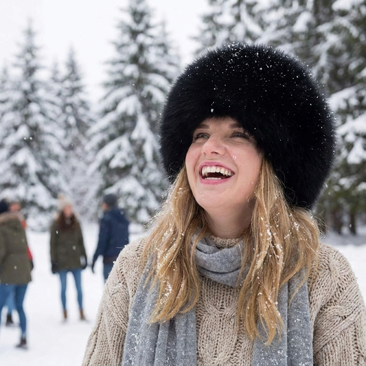 100% Natural Fox Fur Hat Women Cap Thick Fur Cap Winter Warm Hat Female Fashion For Women Hat With Earmuffs Hat