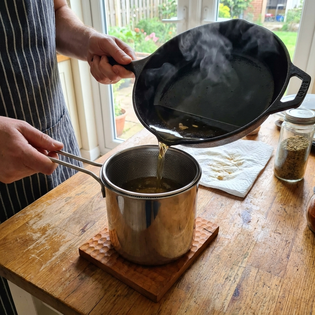 1200ML Deep Fryer Pot with Strainer