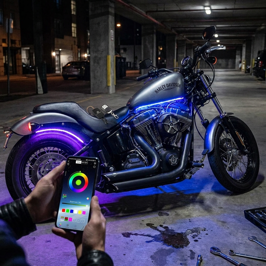 12pcs Motorcycle Led Light Kit With Brake Light Turn Signal