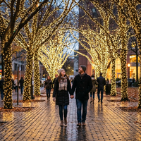 17-Meter String of 100 Led Solar-Powered Fairy Lights