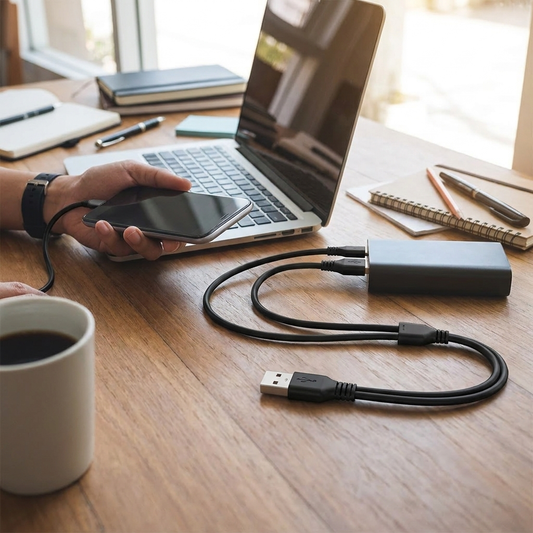 2 in 1 Charging Cable Multi USB Port