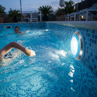 15W LED Stainless Steel Wall-Mounted Pool Light Landscape Underwater Light