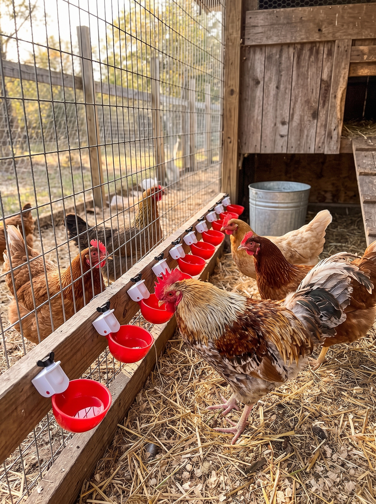 Automatic Poultry Drinker Cups, 10 Pack, Ten Cups, Whole Flock