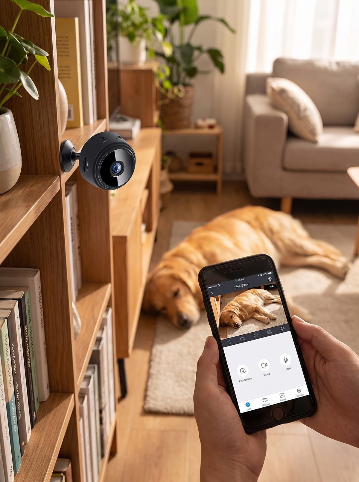 Magnetic 1080p WiFi Mini Camera, Live View On Your Phone