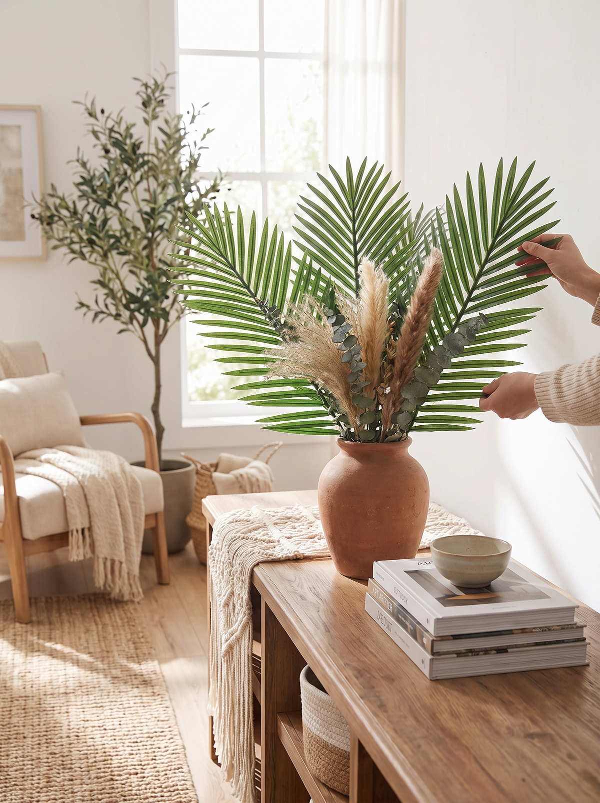 Artificial Palm Leaves, 12 Pack, Green All Year Round