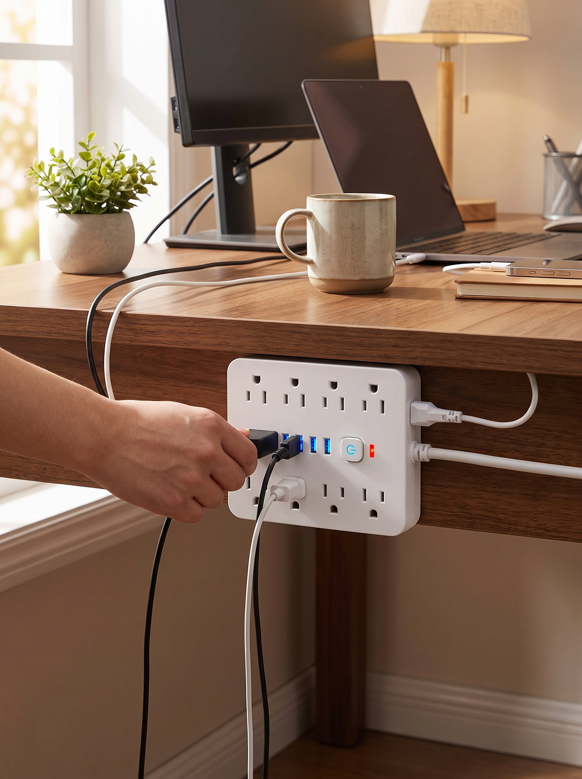14-in-1 Surge Protected Power Strip, A Tidier Desk Setup