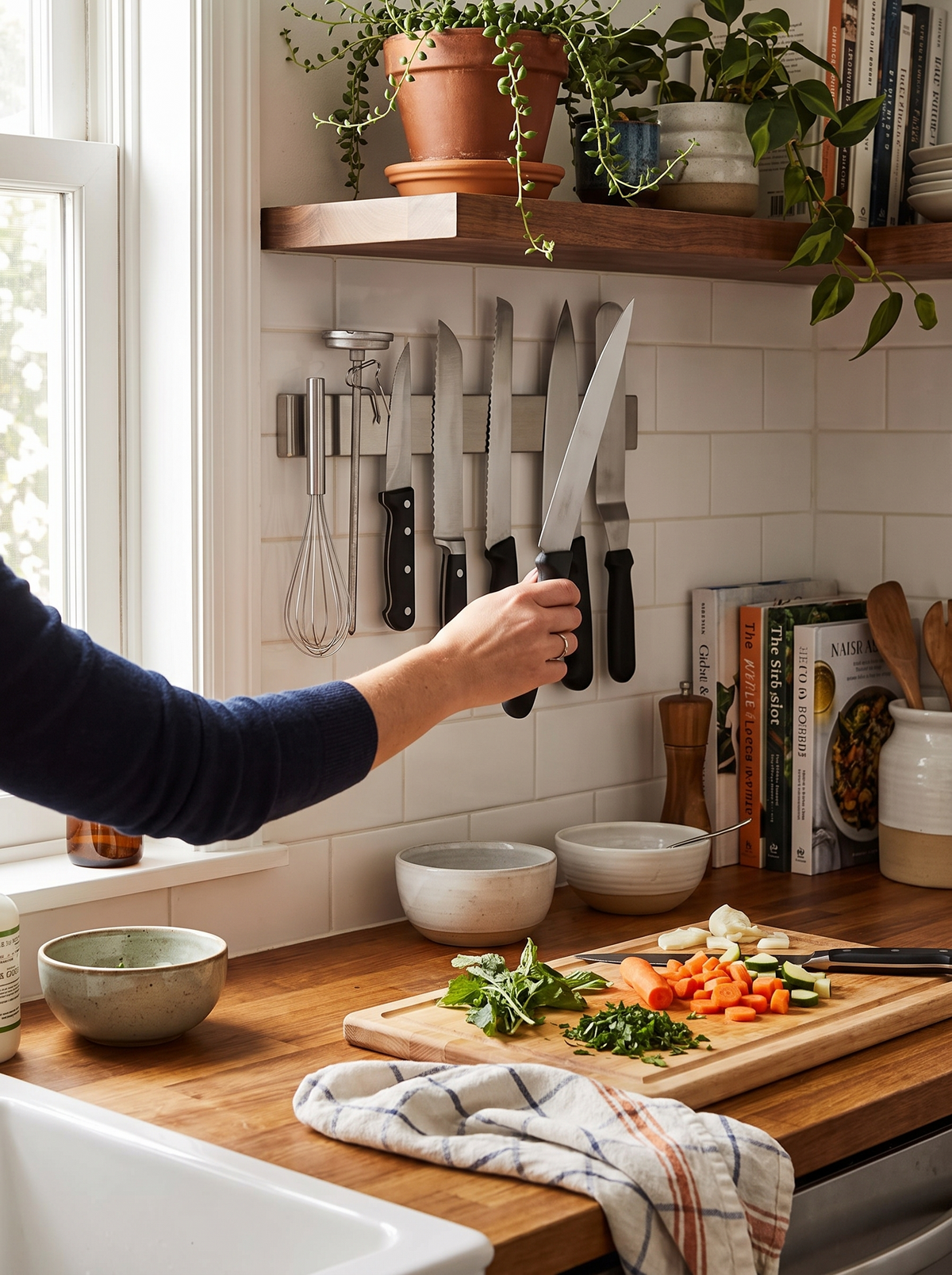 14 Inch Magnetic Knife and Tool Holder, Kitchen, Garage Or Workshop