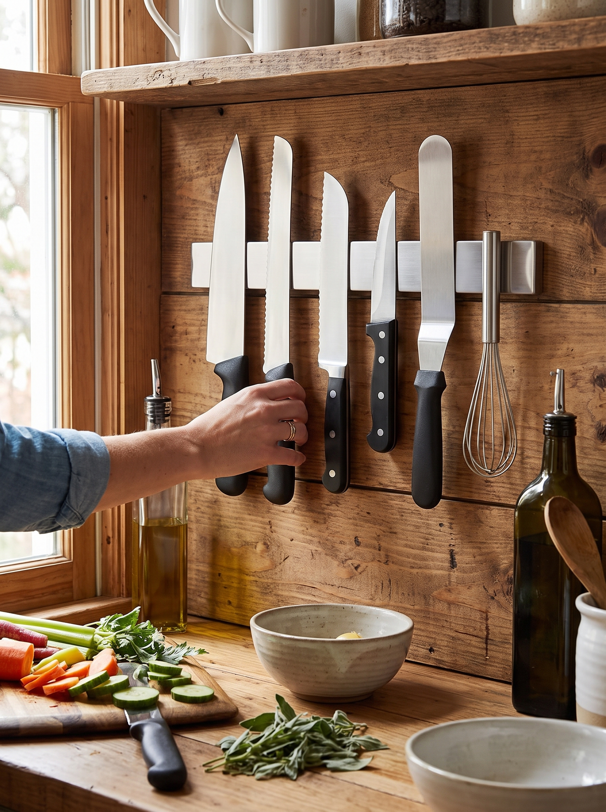 14 Inch Magnetic Knife and Tool Holder, Free Up Your Worktop