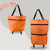 2-in-1 Foldable Shopping Bag with Wheels