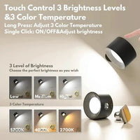 Rechargeable Wall Light with 360° Rotation
