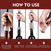 Air-Assist Wine Bottle Opening Set