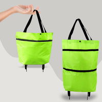 2-in-1 Foldable Shopping Bag with Wheels