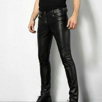 Men's Leather Jeans