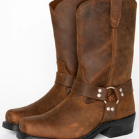 Men's Black Harness Boot - 11 Inch Tall