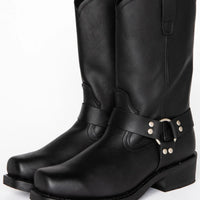 Men's Black Harness Boot - 11 Inch Tall