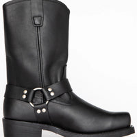 Men's Black Harness Boot - 11 Inch Tall