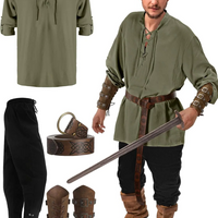 Official 4 Pcs Men's Pirate Costume