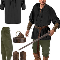 Official 4 Pcs Men's Pirate Costume