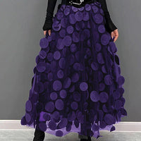 Chic Skirt Made Of Polka Dot and Tulle Patchwork