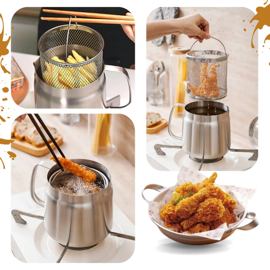 2-in-1 Stainless Steel Deep Frying Pot