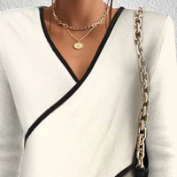 Ivory V-neck sweater