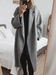 Oversized women's cashmere coat with lapel collar