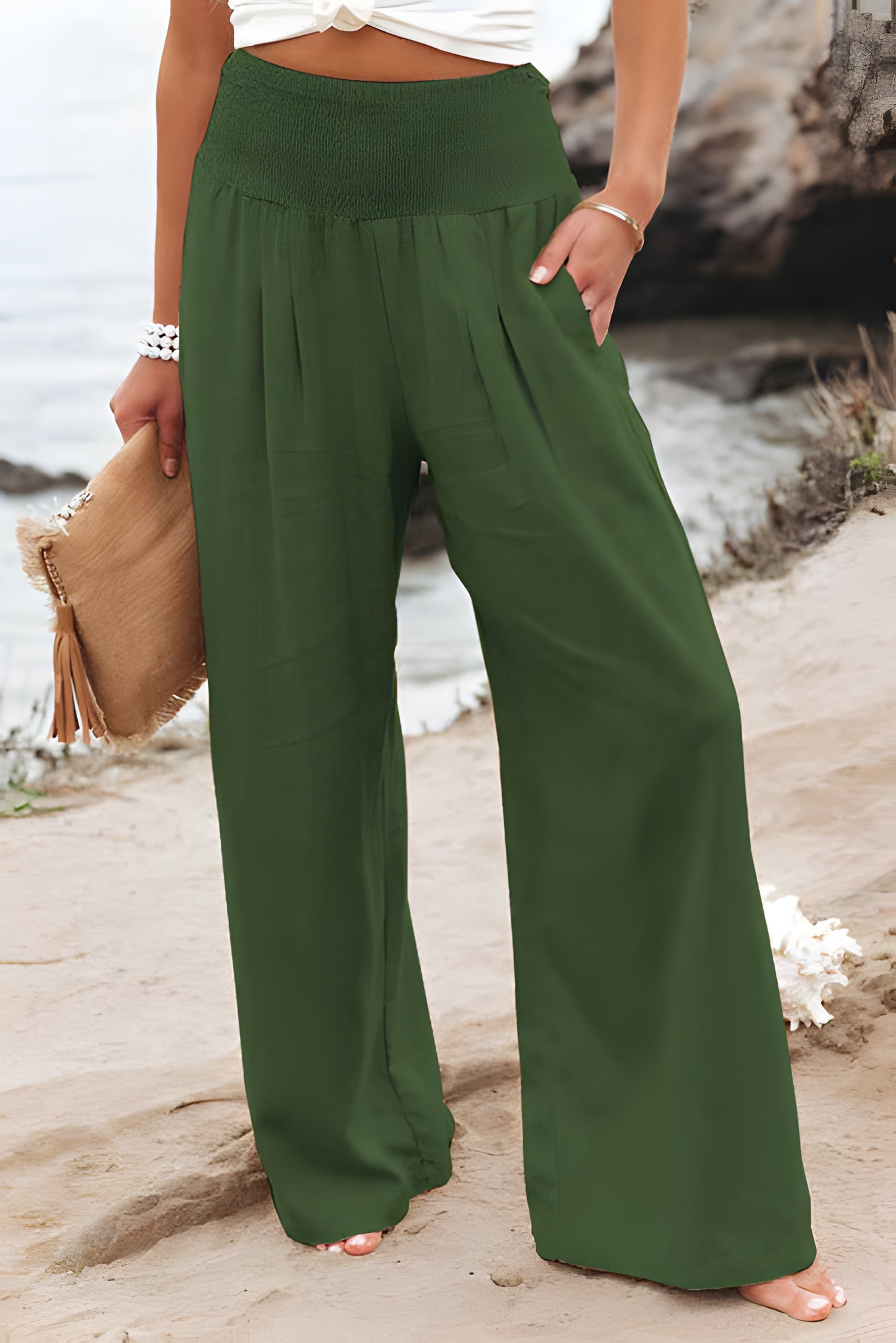 Comfortable linen trousers for women