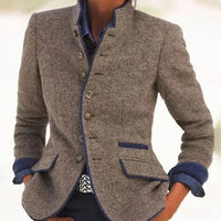 Elegant solid color women's jacket